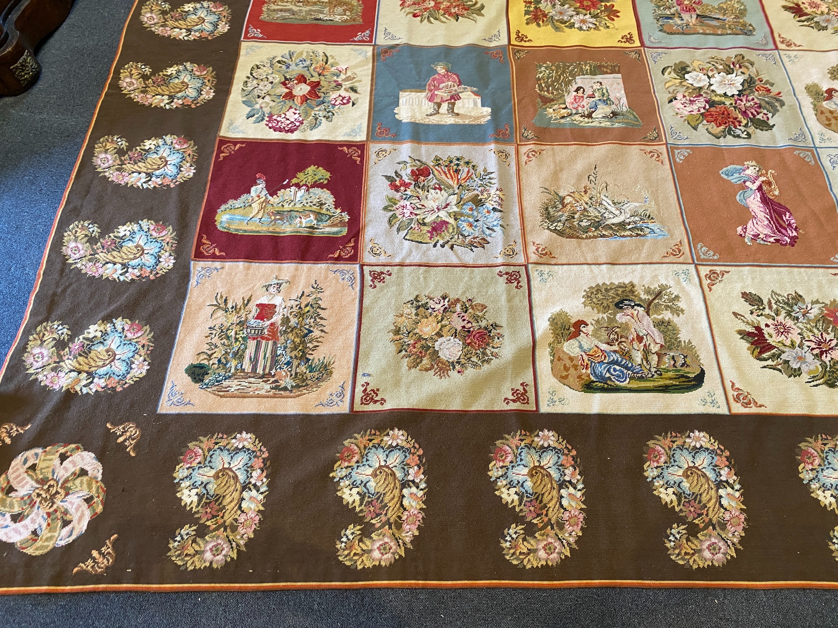 An English needlepoint carpet, 392 x 292cm